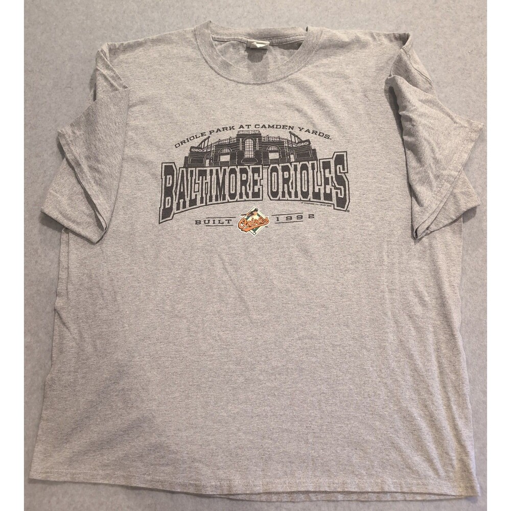 Vintage Lee Sport Baltimore Orioles Stadium Tee Mens 2XL Gray